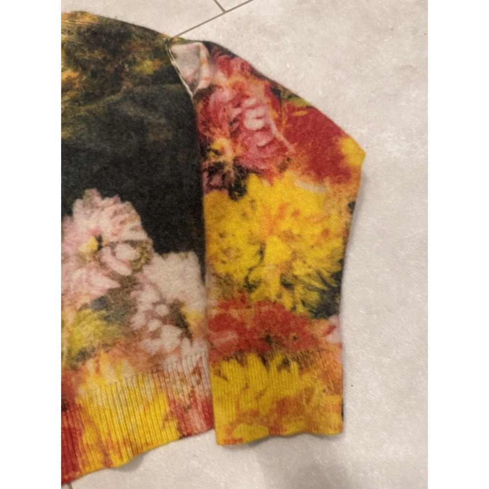 Pilcro Anthropologie Cashmere Alani Sweater Women's XS Floral Soft Pullover - Picture 6 of 9